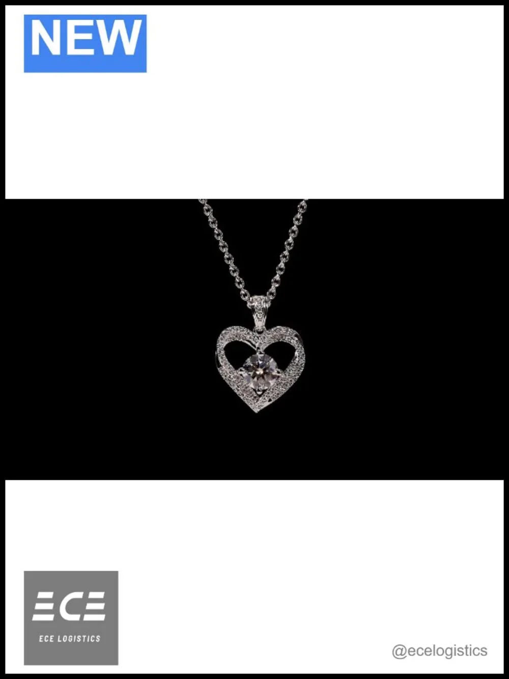 1.2CTTW Moissanite Heart Necklace S925 Sterling Silver VVS1 D Color